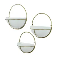 Isley Modern Ceramic Wall Planters Set Of 3