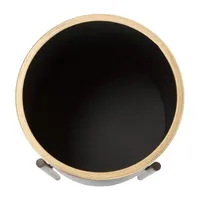 Metal Matte Black Gold Rimmed 2-Piece Planter Set