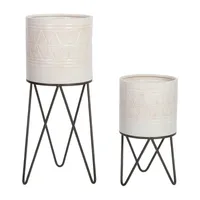 Aspire Home Accents Modern 2-pc. Metal Planter