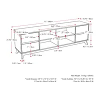 Hollywood TV Stand with Flared Wood Legs