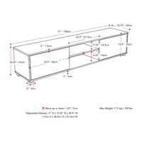 Hollywood TV Stand with Pillar Legs