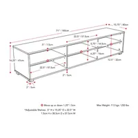 Hollywood TV Stand with Block Legs