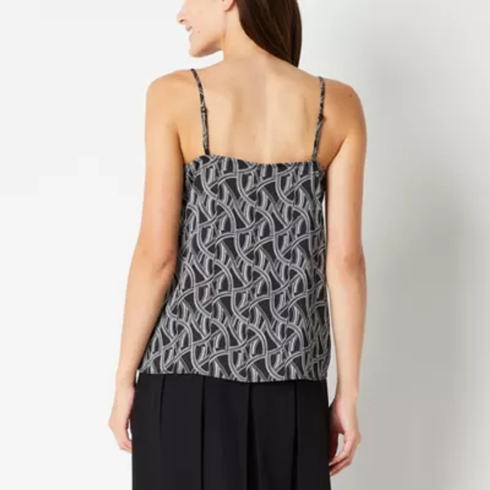 Worthington Womens Cowl Neck Sleeveless Tank Top