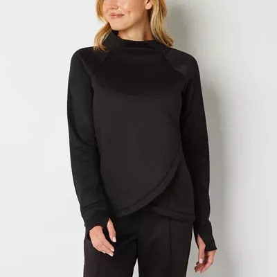 Xersion Therma Fleece Womens Funnel Neck Long Sleeve Sweatshirt