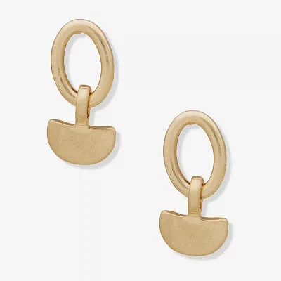 a.n.a Gold Tone Double Small Post Drop Earrings