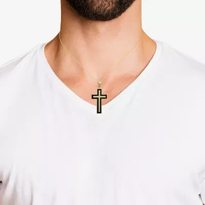 Mens 14K Gold Cross Pendant