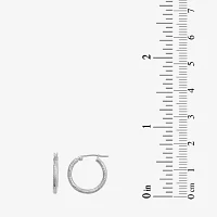 10K Gold 18mm Round Hoop Earrings