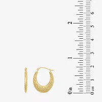 10K Gold 19.6mm Round Hoop Earrings