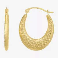 10K Gold 19.6mm Round Hoop Earrings