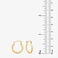 14K Gold 16.5mm Round Hoop Earrings