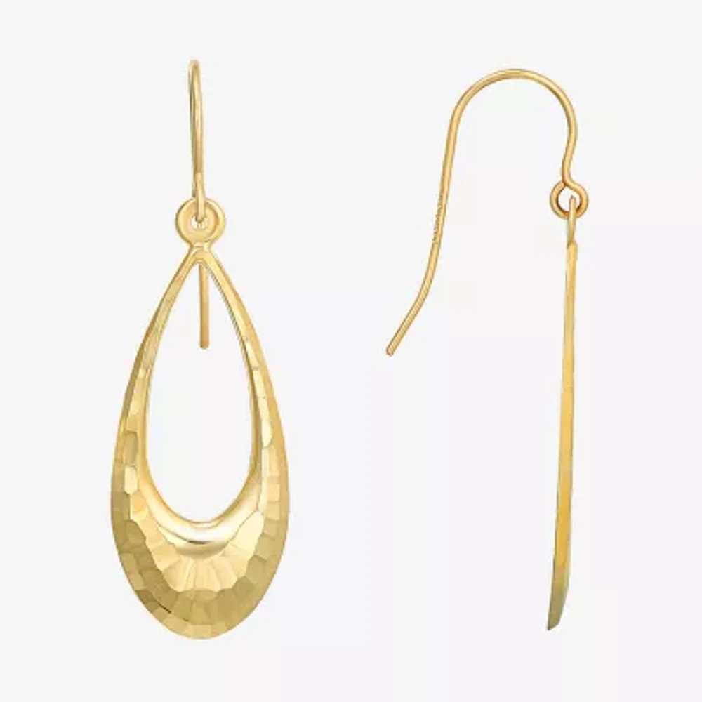 14K Gold Pear Drop Earrings