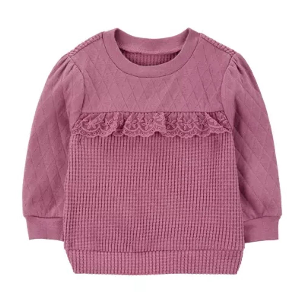 Oshkosh Baby Girls Round Neck Long Sleeve T-Shirt