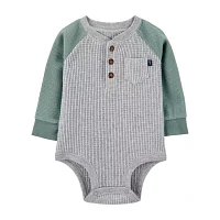 Oshkosh Baby Boys Henley Neck Long Sleeve Bodysuit