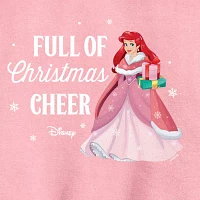 Disney Collection Little & Big Girls Crew Neck Long Sleeve Princess Sweatshirt