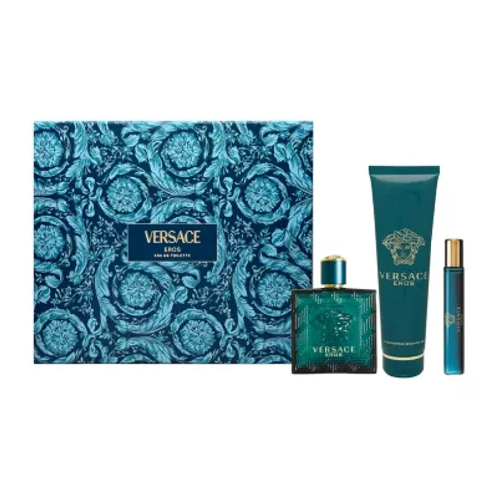 Versace Eros For Men Eau De Toilette 3-Pc Gift Set ($160 Value)