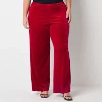 Premier Amour-Plus Velvet Womens Wide Leg Pull-On Pants