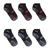 PUMA 6 Pair Quarter Ankle Socks Mens