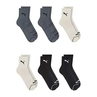 PUMA Sportstyle Training High 6 Pair Quarter Ankle Socks Mens