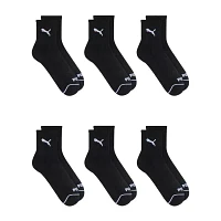 PUMA Sportstyle Training High 6 Pair Quarter Ankle Socks Mens