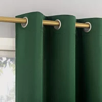 No 918 Cassiel Room Darkening Grommet Top Set of 2 Curtain Panel with Bonus Tiebacks