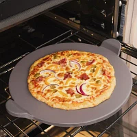 Old Stone Pizza Kitchen 13" Glazed  Pizza Stone with Handles