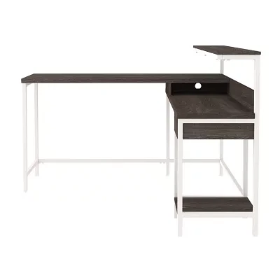 Signature Design by Ashley Dorrinson 55" L-Shaped Home Office Desk with Shelf