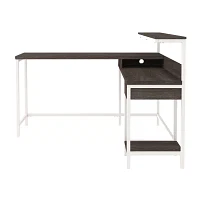 Signature Design by Ashley Dorrinson 55" L-Shaped Home Office Desk with Shelf