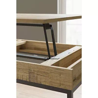 Signature Design by Ashley Gerdanet 36" Home Office Lift Top Desk with 2 Small Storage Bins