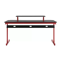 Signature Design by Ashley Lynxtyn 63" Home Office Desk with Headset Hanger and Raised Monitor Stand