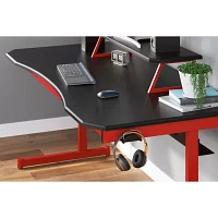 Signature Design by Ashley Lynxtyn 63" Home Office Desk with Headset Hanger and Raised Monitor Stand