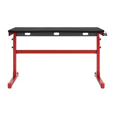 Signature Design by Ashley Lynxtyn Melamine 48" Adjustable Height Home Office Desk with Headset Hanger