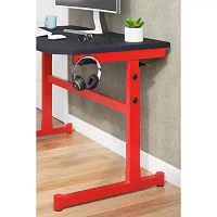 Signature Design by Ashley Lynxtyn Melamine 48" Adjustable Height Home Office Desk with Headset Hanger