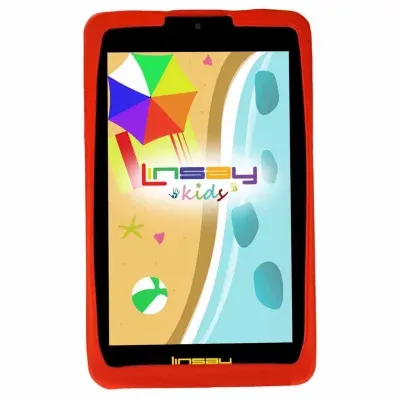 7" Quad Core 2GB RAM 32GB Storage Android 12 Tablet with Red Kids Defender Case