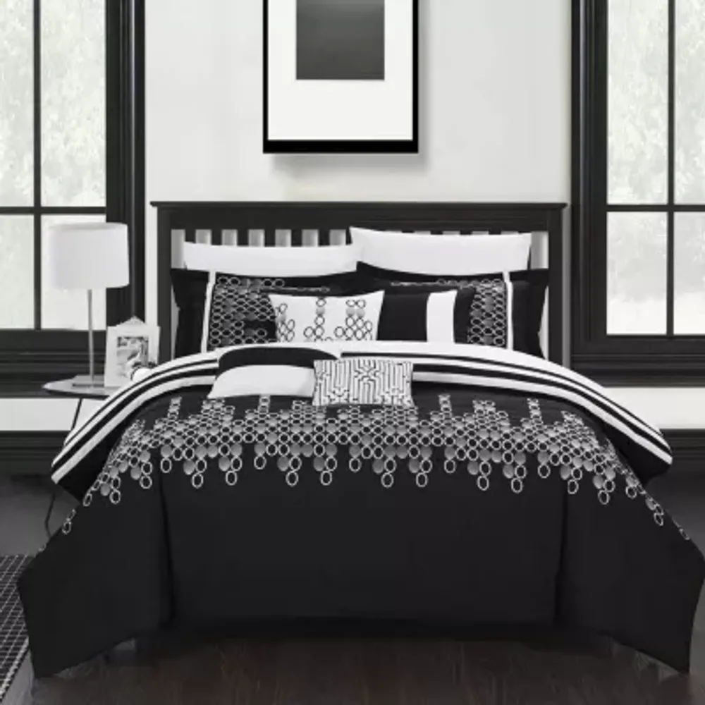 Chic Home Lauren 12-pc. Midweight Embroidered Comforter Set