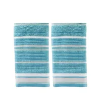 Saturday Knight Neutral Nuances Seabrook Stripe  2-pk Hand Towels
