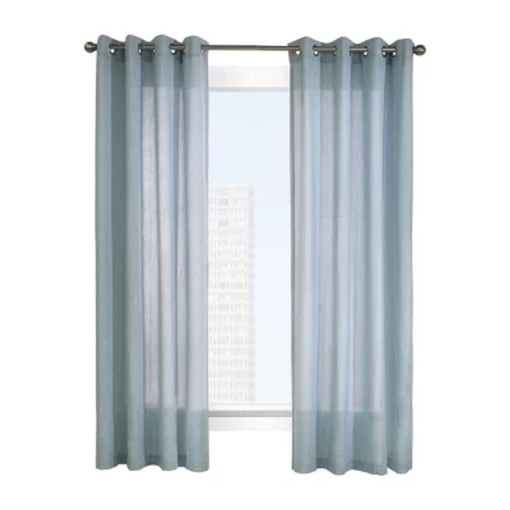 Limbourg Sheer Grommet Top Single Curtain Panel