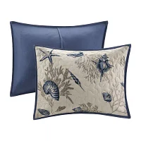 Madison Park Nantucket Coastal Quilt Set With Throw Pillows