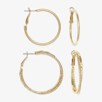 Mixit Hypoallergenic Hoop 2 Pair Earring Set