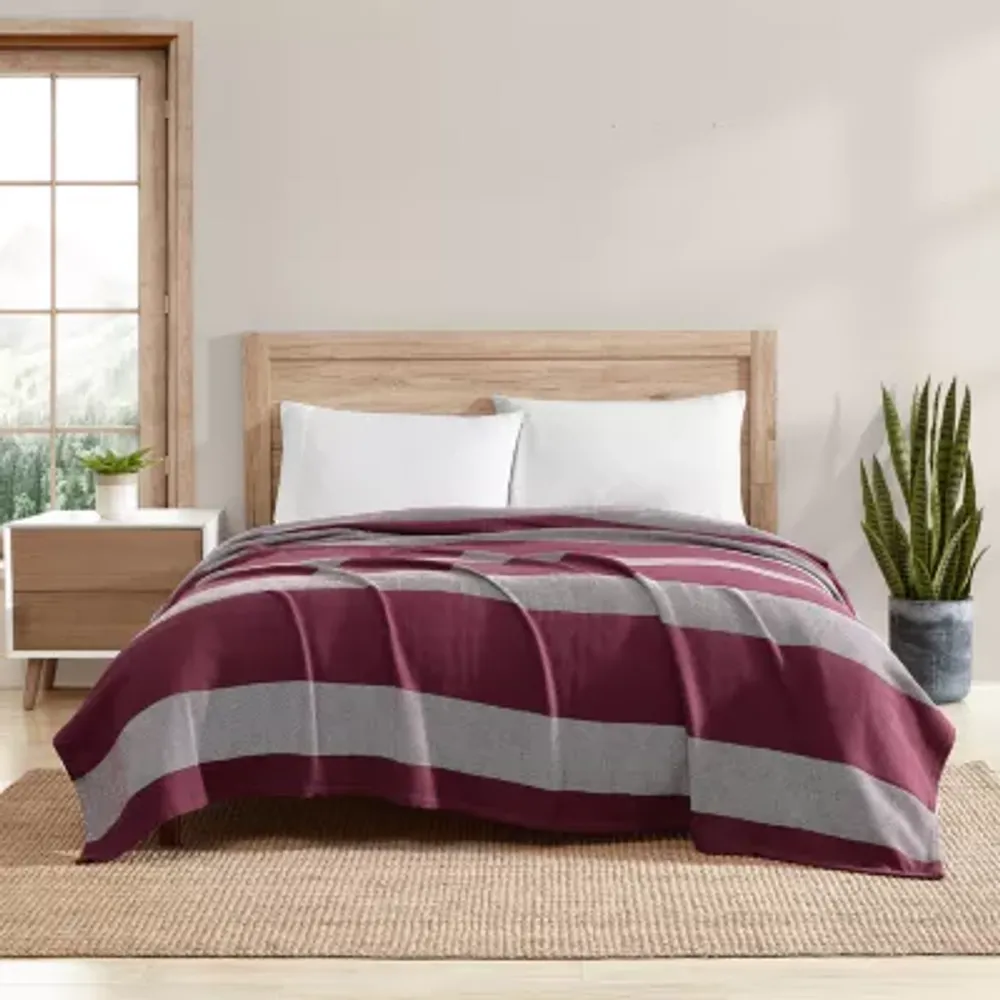 Eddie Bauer Boylston Stripe Cotton Twill Blanket