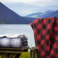 Eddie Bauer Mountain Plaid Twill Blanket