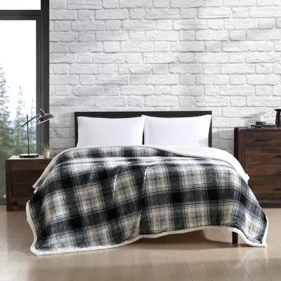 Eddie Bauer Vail Plaid Ultra Soft Plush Fleece Blanket