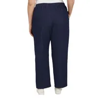 Alfred Dunner Lake Placid Womens Mid Rise Straight Pull-On Pants