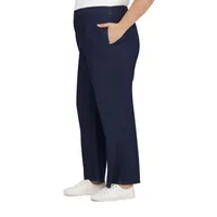 Alfred Dunner Lake Placid Womens Mid Rise Straight Pull-On Pants