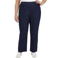 Alfred Dunner Lake Placid Womens Mid Rise Straight Pull-On Pants