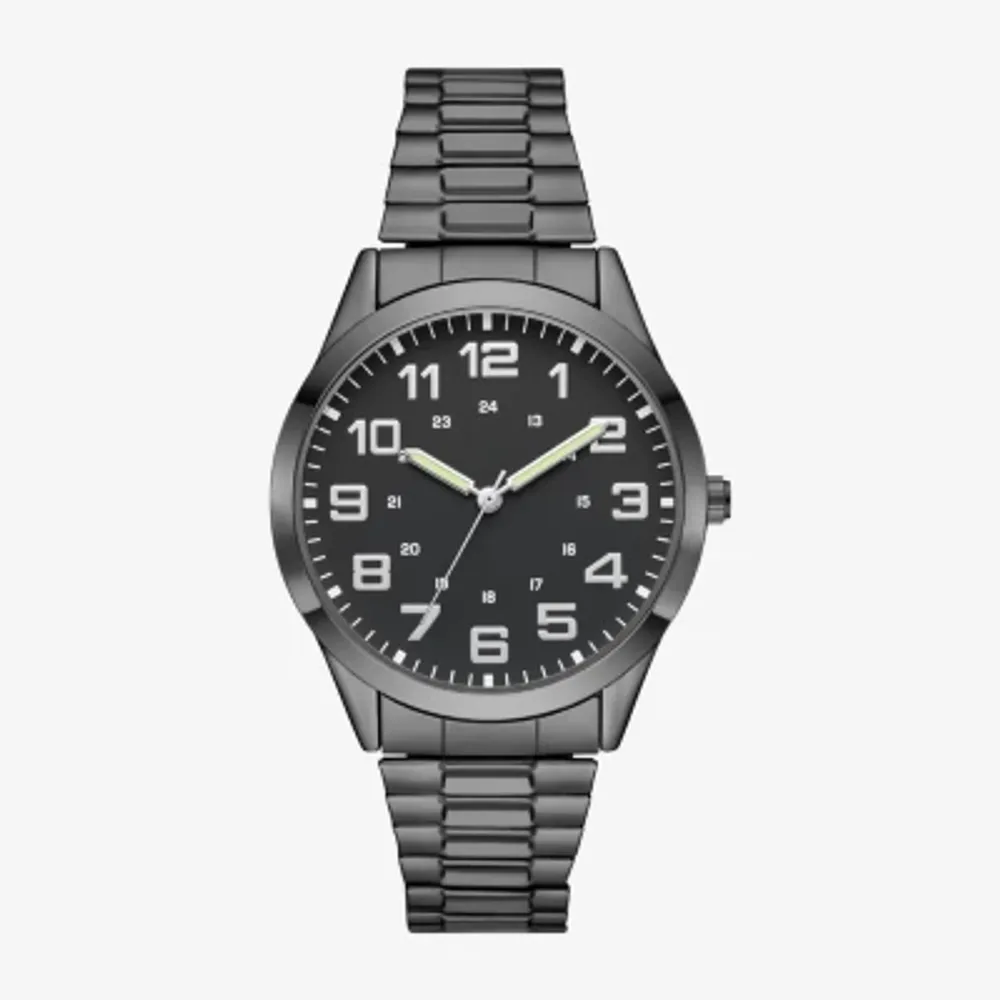 Bulova Modern Gemini Mens Diamond Accent Black Stainless Steel Bracelet  Watch 98d177 | Hamilton Place