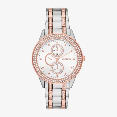 Geneva Geneva Ladies Womens Crystal Accent Two Tone Bracelet Watch Fmdjm265