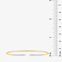 Diamond Addiction Womens 1/4 CT. T.W. White Sterling Silver or 14K Gold Over Cuff Bracelet