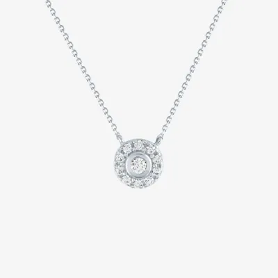 (G-H / SI2-I1) Diamond Addiction Womens 1/10 CT. T.W. Lab Grown White Round Pendant Necklace