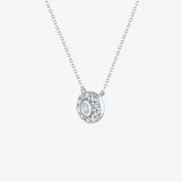 (G-H / SI2-I1) Diamond Addiction Womens 1/10 CT. T.W. Lab Grown White Round Pendant Necklace