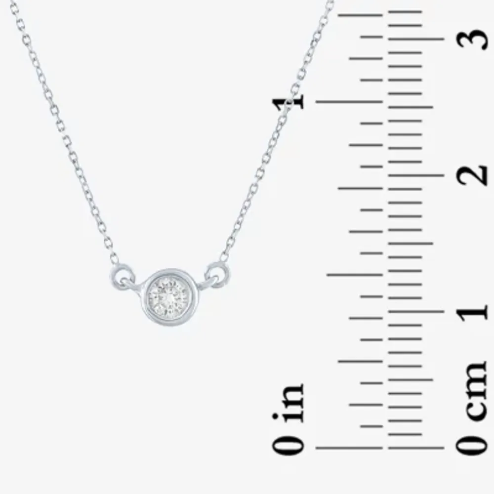 Diamond Addiction (G-H / Si2-I1) Womens 1/5 CT. Lab Grown White 10K Gold Pendant Necklace